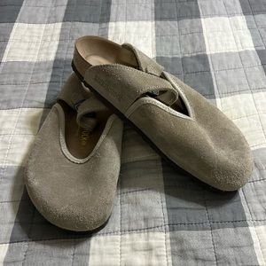 Birkenstock Tan Suede Mary Jane Clog